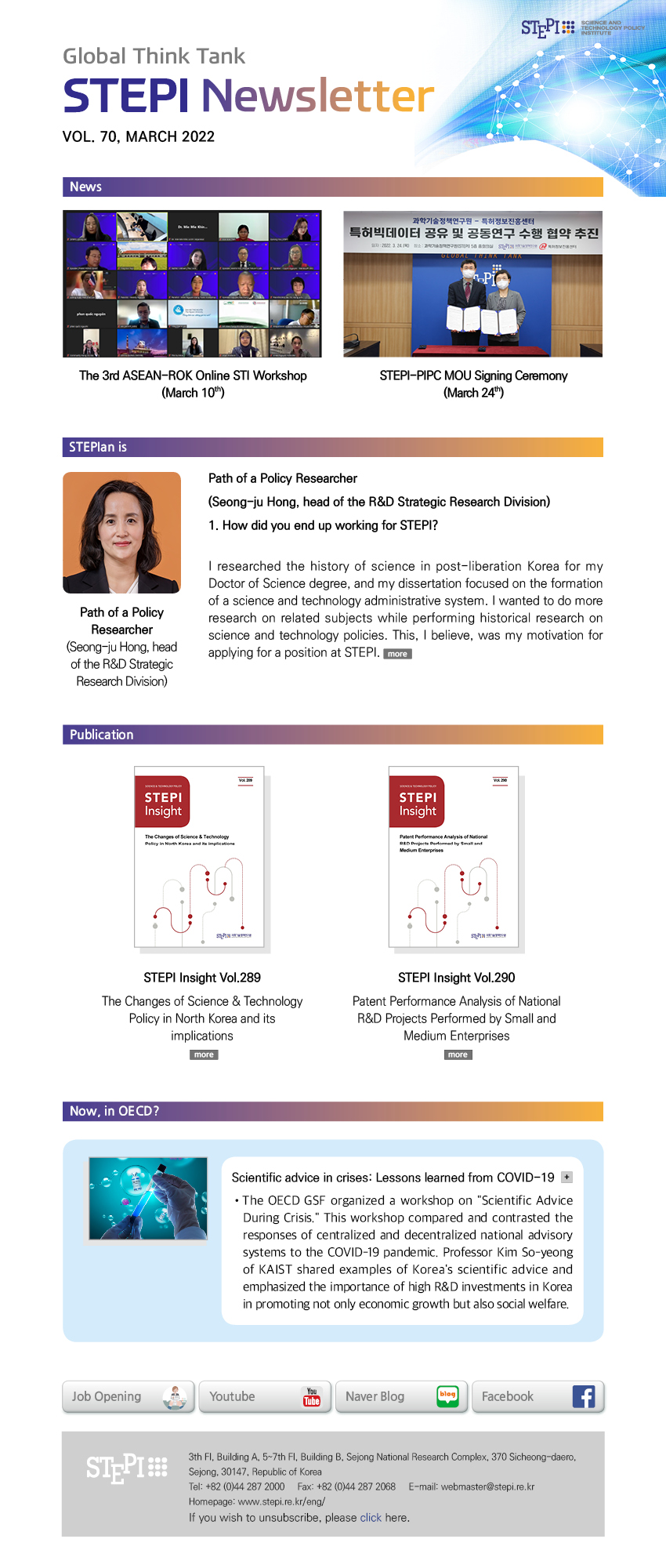 Stepi Rohi STEPI News > Newsletter